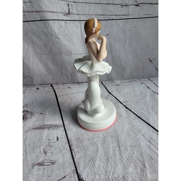Vintage Schmid Porcelain Ceramic Ballerina Figurine 1990s Korea 7 In Tall - Picture 4 of 9